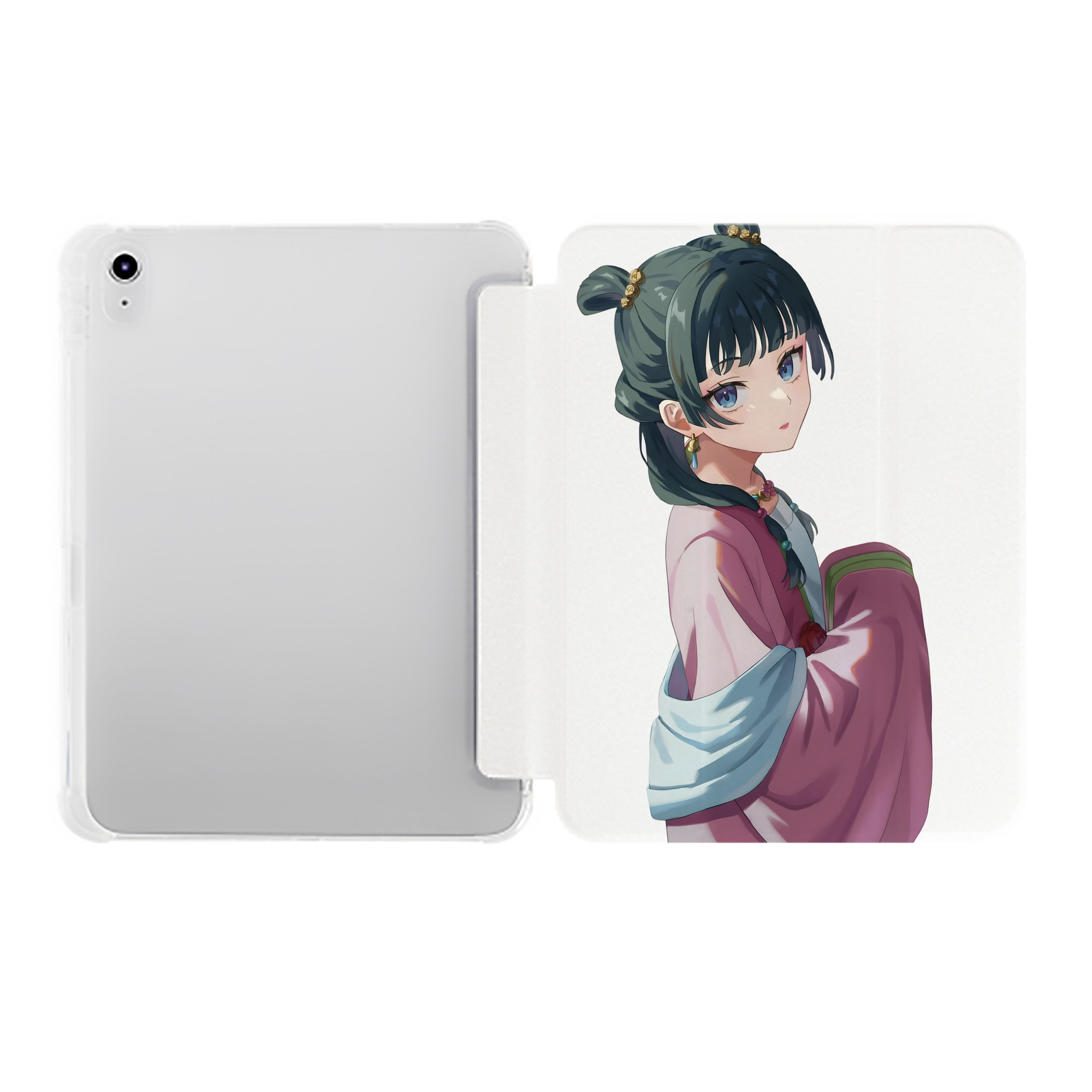 （画像用） 薬屋のひとりごと The Apothecary Diaries IPad ケース ペン収納付き 三つ折りスタンド PUレザー×シリコン 対応機種9.5/10.5/10.9インチ